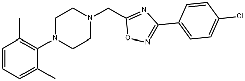 1-([3-(4-CHLOROPHENYL)-1,2,4-OXADIAZOL-5-YL]METHYL)-4-(2,6-DIMETHYLPHENYL)PIPERAZINE Struktur