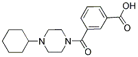 3-[(4-CYCLOHEXYLPIPERAZIN-1-YL)CARBONYL]BENZOIC ACID Struktur