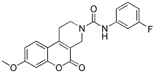 N-(3-FLUOROPHENYL)-8-METHOXY-5-OXO-1,5-DIHYDRO-2H-CHROMENO[3,4-C]PYRIDINE-3(4H)-CARBOXAMIDE Struktur