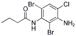 N-(3-AMINO-2,6-DIBROMO-4-CHLOROPHENYL)BUTANAMIDE Struktur