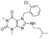 7-(2-CHLOROBENZYL)-8-(ISOPENTYLAMINO)-1,3-DIMETHYL-1H-PURINE-2,6(3H,7H)-DIONE Struktur