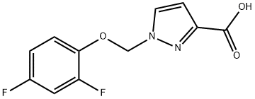 1-[(2,4-DIFLUOROPHENOXY)METHYL]-1H-PYRAZOLE-3-CARBOXYLIC ACID Struktur