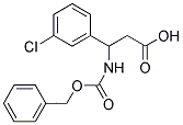 3-BENZYLOXYCARBONYLAMINO-3-(3-CHLORO-PHENYL)-PROPIONIC ACID Struktur