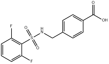 4-(([(2,6-DIFLUOROPHENYL)SULFONYL]AMINO)METHYL)BENZOIC ACID Struktur