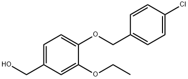 (4-[(4-CHLOROBENZYL)OXY]-3-ETHOXYPHENYL)METHANOL Struktur