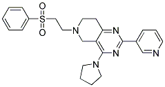 6-[2-(PHENYLSULFONYL)ETHYL]-2-PYRIDIN-3-YL-4-PYRROLIDIN-1-YL-5,6,7,8-TETRAHYDROPYRIDO[4,3-D]PYRIMIDINE Struktur