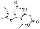 (5,6-DIMETHYL-4-OXO-3,4-DIHYDRO-THIENO[2,3-D]PYRIMIDIN-2-YL)-ACETIC ACID ETHYL ESTER Struktur