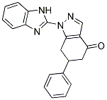 1-(1H-BENZIMIDAZOL-2-YL)-6-PHENYL-1,5,6,7-TETRAHYDRO-4H-INDAZOL-4-ONE Struktur