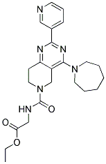 [(4-AZEPAN-1-YL-2-PYRIDIN-3-YL-7,8-DIHYDRO-5H-PYRIDO[4,3-D]PYRIMIDINE-6-CARBONYL)-AMINO]-ACETIC ACID ETHYL ESTER Struktur