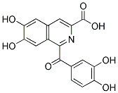 1-(3',4'-DIHYDROXYBENZOYL)-6,7-DIHYDROXYISOQUINOLINE-3-CARBOXYLIC ACID Struktur