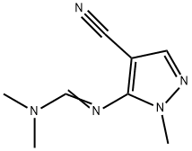 N'-(4-CYANO-1-METHYL-1H-PYRAZOL-5-YL)-N,N-DIMETHYLIMINOFORMAMIDE Struktur