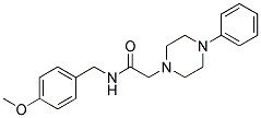 N-(4-METHOXYBENZYL)-2-(4-PHENYLPIPERAZINO)ACETAMIDE Struktur