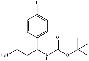 [3-AMINO-1-(4-FLUORO-PHENYL)-PROPYL]-CARBAMIC ACID TERT-BUTYL ESTER Struktur