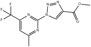 METHYL 1-[4-METHYL-6-(TRIFLUOROMETHYL)-2-PYRIMIDINYL]-1H-1,2,3-TRIAZOLE-4-CARBOXYLATE Struktur