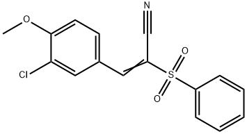 3-(3-CHLORO-4-METHOXYPHENYL)-2-(PHENYLSULFONYL)ACRYLONITRILE Struktur