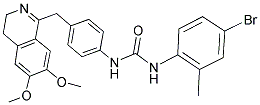 1-(4-((6,7-DIMETHOXY(3,4-DIHYDROISOQUINOLYL))METHYL)PHENYL)-3-(4-BROMO-2-METHYLPHENYL)UREA Struktur