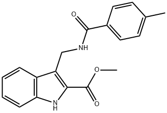 METHYL 3-([(4-METHYLBENZOYL)AMINO]METHYL)-1H-INDOLE-2-CARBOXYLATE Struktur