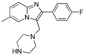 2-(4-FLUORO-PHENYL)-6-METHYL-3-PIPERAZIN-1-YLMETHYL-IMIDAZO[1,2-A]PYRIDINE Struktur