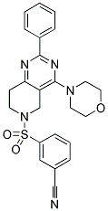 3-(4-MORPHOLIN-4-YL-2-PHENYL-7,8-DIHYDRO-5H-PYRIDO[4,3-D]PYRIMIDINE-6-SULFONYL)-BENZONITRILE Struktur