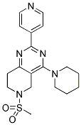 6-METHANESULFONYL-4-PIPERIDIN-1-YL-2-PYRIDIN-4-YL-5,6,7,8-TETRAHYDRO-PYRIDO[4,3-D]PYRIMIDINE Struktur