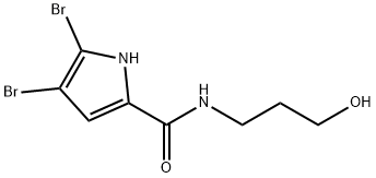 4,5-DIBROMO-N-(3-HYDROXYPROPYL)-1H-PYRROLE-2-CARBOXAMIDE Struktur