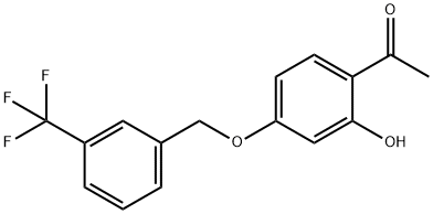 1-(2-HYDROXY-4-([3-(TRIFLUOROMETHYL)BENZYL]OXY)PHENYL)-1-ETHANONE Struktur