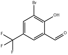 3-BROMO-2-HYDROXY-5-(TRIFLUOROMETHYL)BENZALDEHYDE Struktur