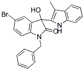 1'-BENZYL-5'-BROMO-3'-HYDROXY-3-METHYL-1',3'-DIHYDRO-1H-[2,3']BIINDOLYL-2'-ONE Struktur