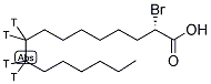 S-2-BROMOHEXADECANOIC ACID, [9,10-3H] Struktur