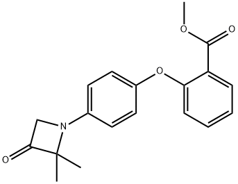 METHYL 2-[4-(2,2-DIMETHYL-3-OXO-1-AZETANYL)PHENOXY]BENZENECARBOXYLATE Struktur