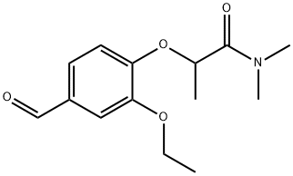 2-(2-ETHOXY-4-FORMYLPHENOXY)-N,N-DIMETHYLPROPANAMIDE Struktur