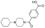 4-[(4-CYCLOHEXYLPIPERAZIN-1-YL)CARBONYL]BENZOIC ACID Struktur