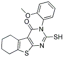 2-MERCAPTO-3-(2-METHOXY-PHENYL)-5,6,7,8-TETRAHYDRO-3H-BENZO[4,5]THIENO[2,3-D]PYRIMIDIN-4-ONE Struktur