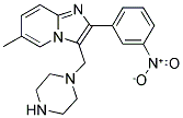 6-METHYL-2-(3-NITRO-PHENYL)-3-PIPERAZIN-1-YLMETHYL-IMIDAZO[1,2-A]PYRIDINE Struktur