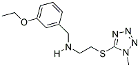 N-(3-ETHOXYBENZYL)-2-((1-METHYL-1H-TETRAZOL-5-YL)THIO)ETHANAMINE Struktur