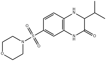 3-ISOPROPYL-7-(MORPHOLIN-4-YLSULFONYL)-3,4-DIHYDROQUINOXALIN-2(1H)-ONE Struktur