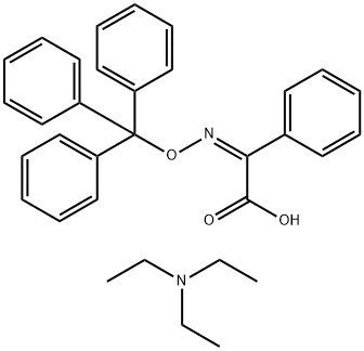 TRIETHYL AMMONIUM PHENYL-(Z)-TRITYLOXYIMINOACETATE Struktur