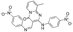 9-METHYL-2-[(4-NITROPHENYL)AMINO]-3-((Z)-[(4-NITROPHENYL)IMINO]METHYL)-4H-PYRIDO[1,2-A]PYRIMIDIN-4-ONE Struktur