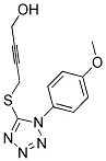 4-([1-(4-METHOXYPHENYL)-1H-TETRAZOL-5-YL]THIO)BUT-2-YN-1-OL Struktur