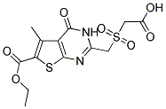 (([6-(ETHOXYCARBONYL)-5-METHYL-4-OXO-3,4-DIHYDROTHIENO[2,3-D]PYRIMIDIN-2-YL]METHYL)SULFONYL)ACETIC ACID Struktur