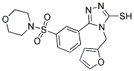 4-(2-FURYLMETHYL)-5-[3-(MORPHOLIN-4-YLSULFONYL)PHENYL]-4H-1,2,4-TRIAZOLE-3-THIOL Struktur