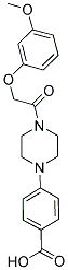 4-(4-[(3-METHOXYPHENOXY)ACETYL]PIPERAZIN-1-YL)BENZOIC ACID Struktur