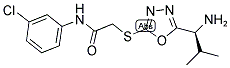 2-[5-(1-AMINO-2-METHYL-PROPYL)-[1,3,4]OXADIAZOL-2-YLSULFANYL]-N-(3-CHLORO-PHENYL)-ACETAMIDE Struktur