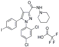 1-(2,4-DICHLOROPHENYL)-5-(4-IODOPHENYL)-4-METHYL-N-1-PIPERIDINYL-1H-PYRAZOLE-3-CARBOXAMIDE TRIFLUOROACETATE SALT Struktur