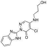 2-(1H-BENZOIMIDAZOL-2-YL)-4-CHLORO-5-(3-HYDROXY-PROPYLAMINO)-2H-PYRIDAZIN-3-ONE Struktur