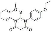 1-(4-ETHOXYPHENYL)-3-(2-METHOXYPHENYL)-2-THIOXODIHYDROPYRIMIDINE-4,6(1H,5H)-DIONE Struktur