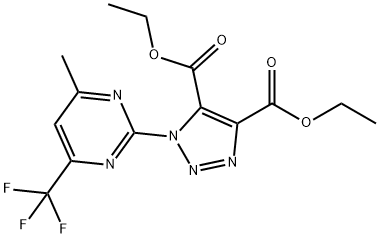 DIETHYL 1-[4-METHYL-6-(TRIFLUOROMETHYL)-2-PYRIMIDINYL]-1H-1,2,3-TRIAZOLE-4,5-DICARBOXYLATE Struktur