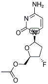 5'-O-ACETYL-2'-3'-DIDEOXY-3'-FLUORO-CYTIDINE Struktur