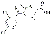 [[5-(2,4-DICHLOROPHENYL)-4-ISOBUTYL-4H-1,2,4-TRIAZOL-3-YL]THIO]ACETIC ACID Struktur