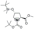 (2S,4R)-4-(TERT-BUTYL-DIMETHYL-SILANYLOXY)-PYRROLIDINE-1,2-DICARBOXYLIC ACID 1-TERT-BUTYL ESTER 2-METHYL ESTER Struktur